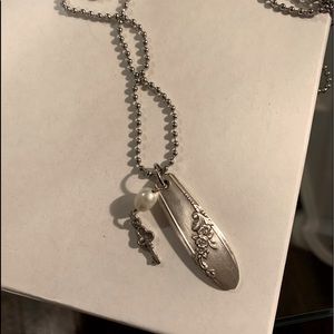 Embellished spoon charm on chain